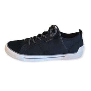 Columbia Black Canvas Suede Sneakers Goodlife MSRP $74 Women's 9.5